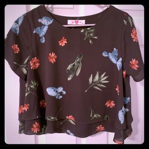 🌵🌻Floral Cactus Crop Top🌵🌻